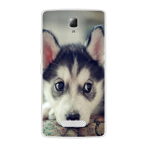 Soft Silicon for Lenovo A2010 A 2010 Case for Lenovo A2010 Phone Silicone Ultra thin Cute Dog Back Cover for Lenovo A2010