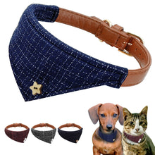 Load image into Gallery viewer, Dog Collar Leather Pet Bandana