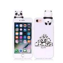 Load image into Gallery viewer, Coque for iPhone 7 7Plus Case 3D Unicorn Panda Dog Silicone Case Cover on for iPhone 5 5S SE 6 6S 8 Plus X XS Phone Case Capinha