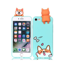 Load image into Gallery viewer, Coque for iPhone 7 7Plus Case 3D Unicorn Panda Dog Silicone Case Cover on for iPhone 5 5S SE 6 6S 8 Plus X XS Phone Case Capinha