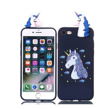 Load image into Gallery viewer, Coque for iPhone 7 7Plus Case 3D Unicorn Panda Dog Silicone Case Cover on for iPhone 5 5S SE 6 6S 8 Plus X XS Phone Case Capinha