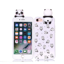 Load image into Gallery viewer, Coque for iPhone 7 7Plus Case 3D Unicorn Panda Dog Silicone Case Cover on for iPhone 5 5S SE 6 6S 8 Plus X XS Phone Case Capinha