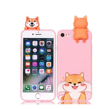 Load image into Gallery viewer, Coque for iPhone 7 7Plus Case 3D Unicorn Panda Dog Silicone Case Cover on for iPhone 5 5S SE 6 6S 8 Plus X XS Phone Case Capinha