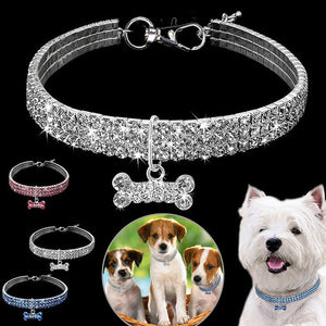 Exquisite Bling Crystal Dog Collar Diamond