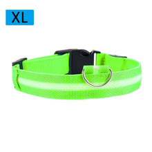 Load image into Gallery viewer, Nylon Pet Dogs &amp; Cats Collars LED Light Night Safety