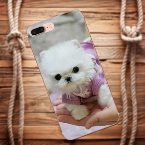 Galaxy.Alpha.Core.Prime.Note 4 5 8 S3 S4 S5 S6 S7 S8 S9 mini edge Plus TPU Cell Phone Case Cover White Maltese Puppies Dog