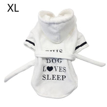 Load image into Gallery viewer, Pet Bathrobe Coral Cashmere Thickened Pet Hoodie Nightgown Pajama