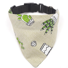 Load image into Gallery viewer, Handmade Cactus Print Over Collar Dog Bandana