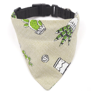 Handmade Cactus Print Over Collar Dog Bandana