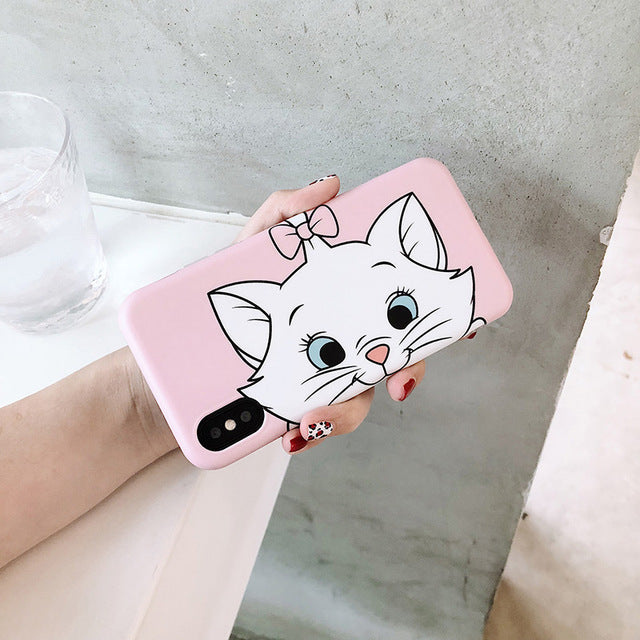 Cartoon pet dog marie cat soft case for iphone XSMax XR matte cover case for iphone 6 6s 6 s 7 8 plus X cases back phone fundas