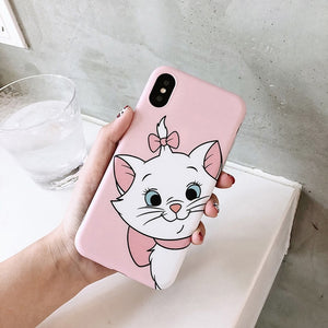 Cartoon pet dog marie cat soft case for iphone XSMax XR matte cover case for iphone 6 6s 6 s 7 8 plus X cases back phone fundas