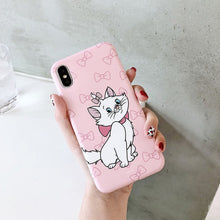 Load image into Gallery viewer, Cartoon pet dog marie cat soft case for iphone XSMax XR matte cover case for iphone 6 6s 6 s 7 8 plus X cases back phone fundas