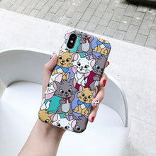 Load image into Gallery viewer, Cartoon pet dog marie cat soft case for iphone XSMax XR matte cover case for iphone 6 6s 6 s 7 8 plus X cases back phone fundas