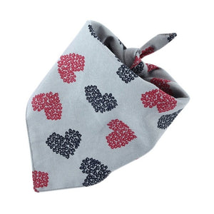 Pet Dog Cat Neck Scarf Love Hearts Printed Bandana