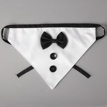 Load image into Gallery viewer, Handsome and Fashionable White Dog Bandana Tie