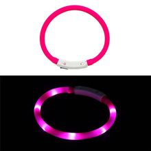 Load image into Gallery viewer, Rechargeable.Adjustable.Flashing Night Dog Collars USB