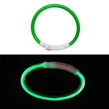 Load image into Gallery viewer, Rechargeable.Adjustable.Flashing Night Dog Collars USB