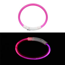 Load image into Gallery viewer, Rechargeable.Adjustable.Flashing Night Dog Collars USB