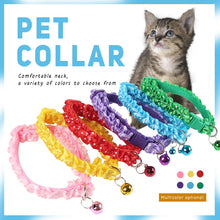 Load image into Gallery viewer, Cat Dog Lace Collar With Bell Adjustable Buckle