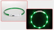 Load image into Gallery viewer, Rechargeable.Adjustable.Flashing Night Dog Collars USB