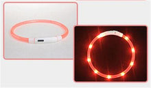 Load image into Gallery viewer, Rechargeable.Adjustable.Flashing Night Dog Collars USB