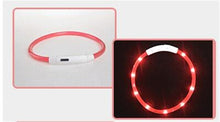 Load image into Gallery viewer, Rechargeable.Adjustable.Flashing Night Dog Collars USB