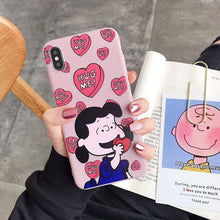 Load image into Gallery viewer, Cute Cartoon Dog Bracket Phone Cases For iphone x xr xs max xs Case Purple glossy silicone cover For iphone 6 6s 7 8plus Capa