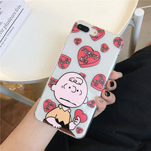 Load image into Gallery viewer, Cute Cartoon Dog Bracket Phone Cases For iphone x xr xs max xs Case Purple glossy silicone cover For iphone 6 6s 7 8plus Capa