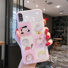 Load image into Gallery viewer, Cute Cartoon Dog Bracket Phone Cases For iphone x xr xs max xs Case Purple glossy silicone cover For iphone 6 6s 7 8plus Capa