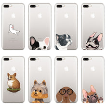 Load image into Gallery viewer, Back Cover For iPhone X XR XS MAX 8 7 6S 6 S Pug Dog French Bulldog Silicone Soft Case For iPhone 8 7 6S 6 S Plus Phone Case