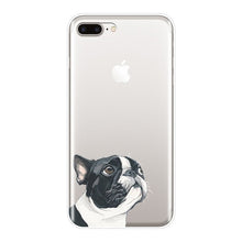 Load image into Gallery viewer, Back Cover For iPhone X XR XS MAX 8 7 6S 6 S Pug Dog French Bulldog Silicone Soft Case For iPhone 8 7 6S 6 S Plus Phone Case