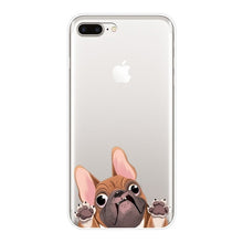 Load image into Gallery viewer, Back Cover For iPhone X XR XS MAX 8 7 6S 6 S Pug Dog French Bulldog Silicone Soft Case For iPhone 8 7 6S 6 S Plus Phone Case