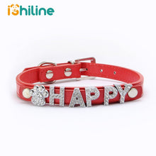 Load image into Gallery viewer, Rhinestone Happy Dog &amp; CAts Collars Personalized