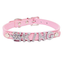 Load image into Gallery viewer, Rhinestone Happy Dog &amp; CAts Collars Personalized