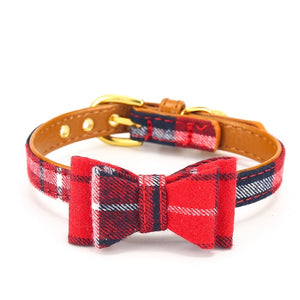 Plaid Dog Collar Cute  Basic Adjustable